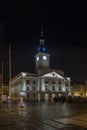 The Town Hall in Kalisz, Poland at night